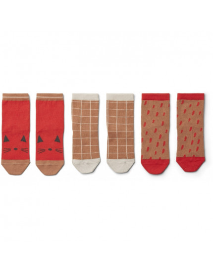 3 x Шкарпетки Silas Apple Red Multimix 17-18