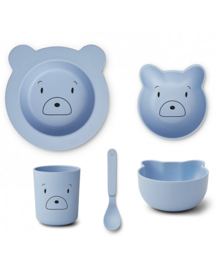 Бамбуковий набір посуду Joana Baby Mr Bear SkyBlue