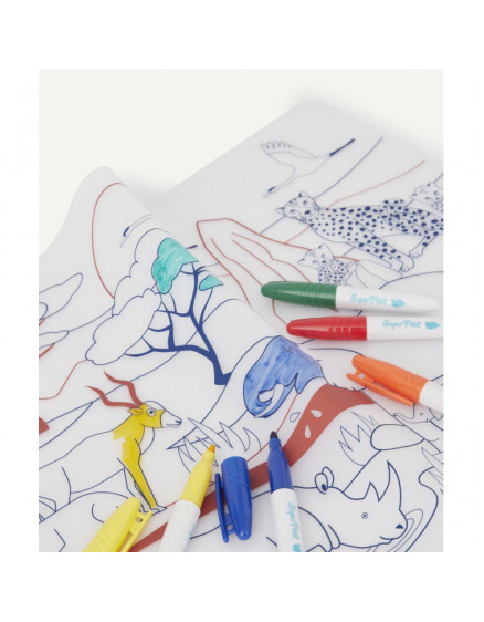 Table Colouring Set with 5 Pens and Savannah Bracelet 4