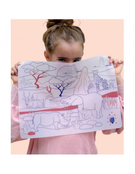 Table Colouring Set with 5 Pens and Savannah Bracelet 2