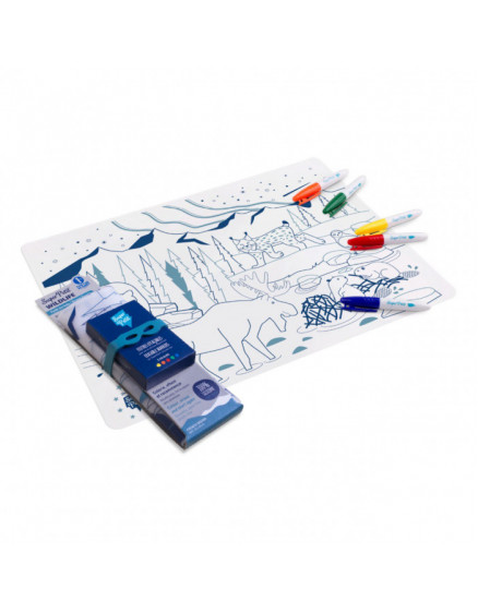 Table Colouring Set with 5 Pens and Boreal Bracelet