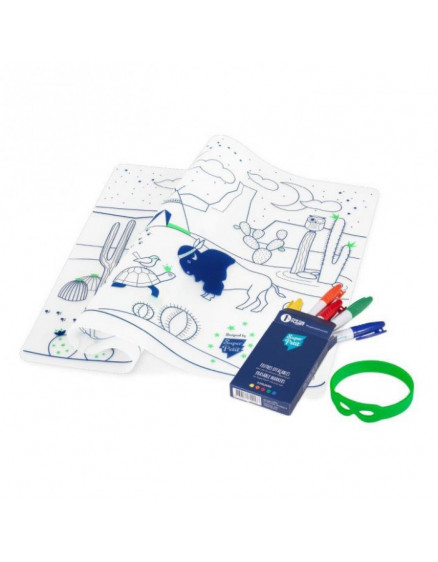 Table Colouring Set with 5 Pens and Cactus Bracelet 2