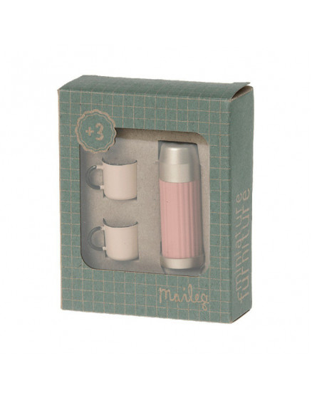 Thermos and cups - Soft coral 2