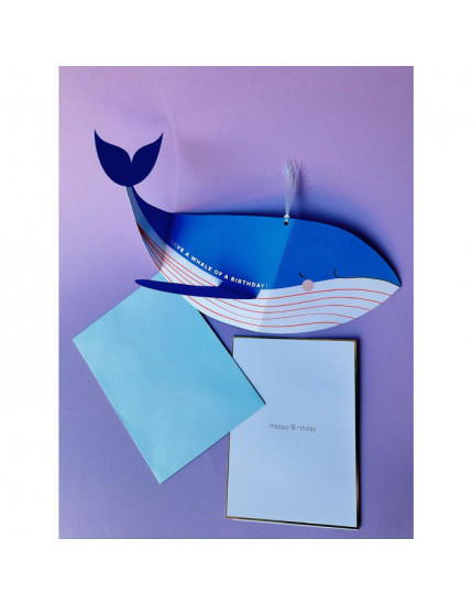 Whale Stand-Up Birthday Card