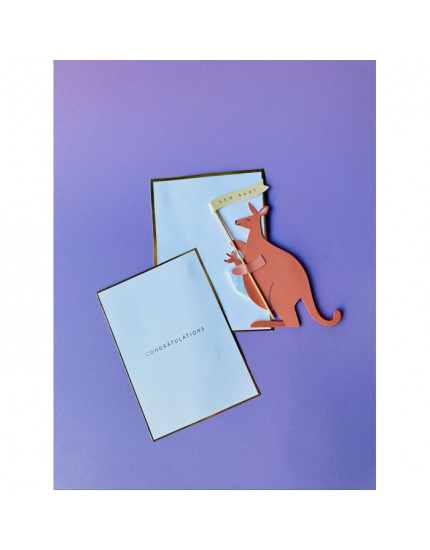 Baby Kangaroo Stand-Up Card