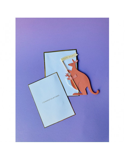 Baby Kangaroo Stand-Up Card