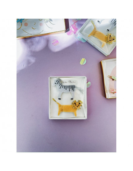 Заколки Zebra & Lion