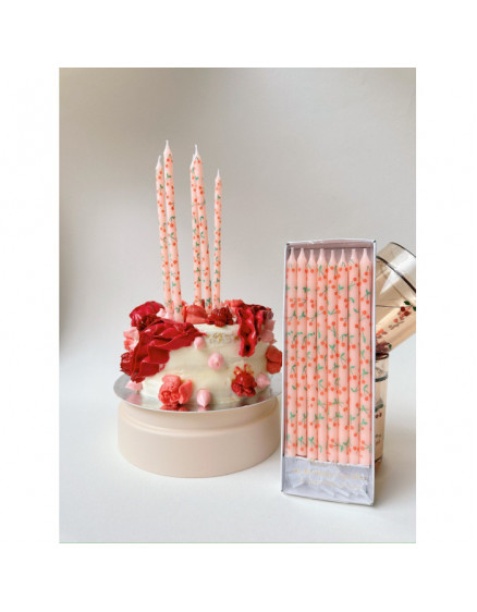 Cherry Pattern Candles