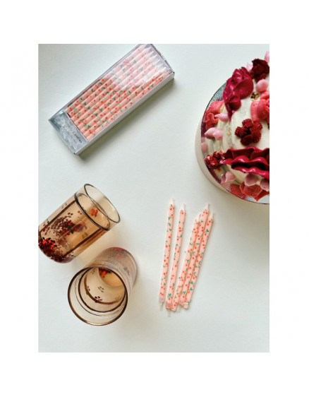 Cherry Pattern Candles 2