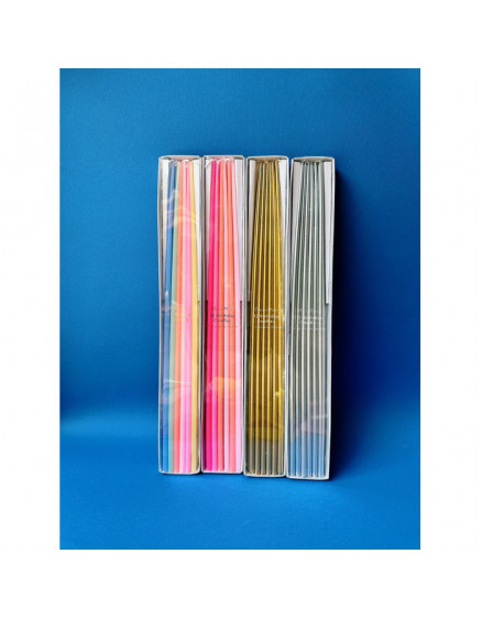 Tall tapered Candles Silver 3