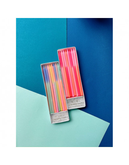 Color Block Candles Pink