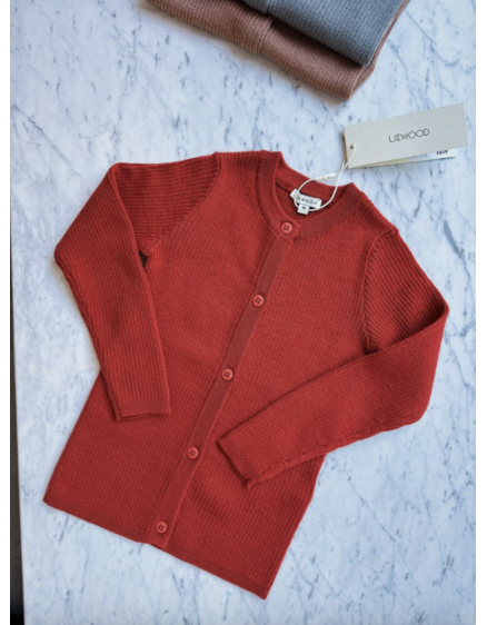 Randi Merino Red Cardigan 3