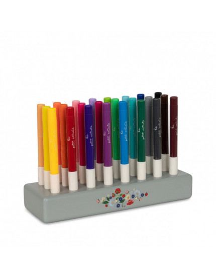 Маркери у дерев'яному органайзері x24