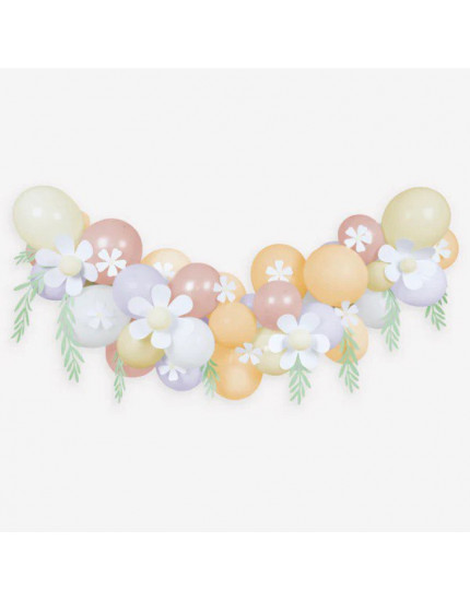 Pastel Daisy Balloon Garland