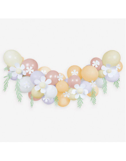 Pastel Daisy Balloon Garland