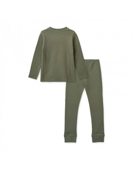 Croydon Waffe Pyjamas Set Green 3