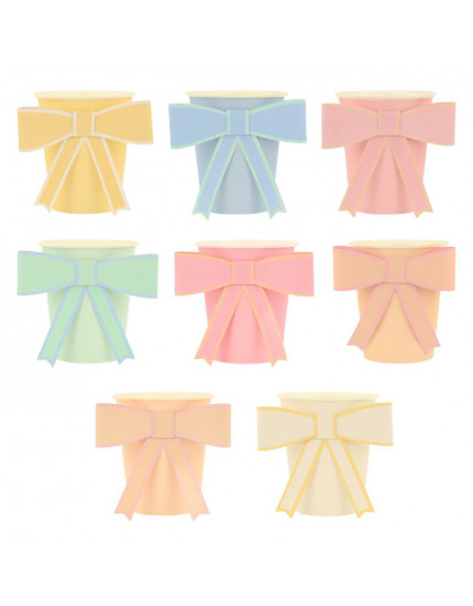 Pastel Bow Cups