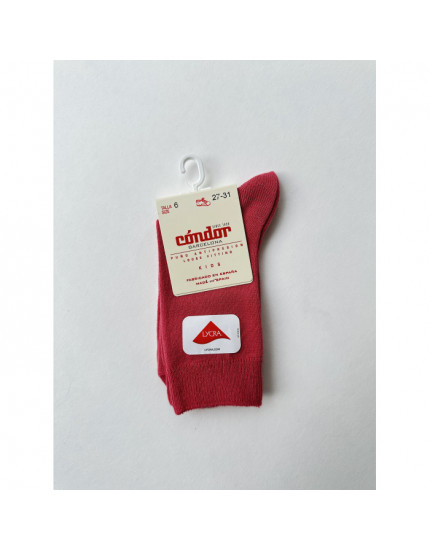 Carmine 521 Plain Stitch Short Socks