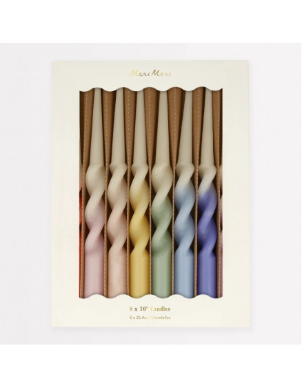 Rainbow Twisted Candles