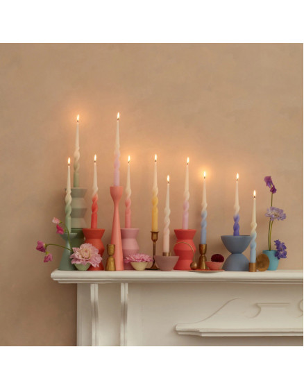 Rainbow Twisted Candles 3