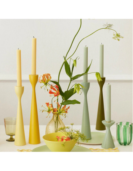 Yellow Sherbet Table Candles 2