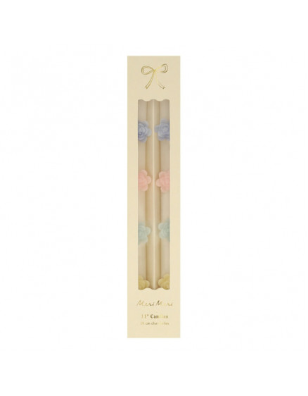 Pastel Flower Tapper Candles 2