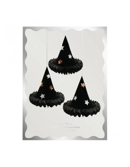 Honeycomb Witch Hat Decorations