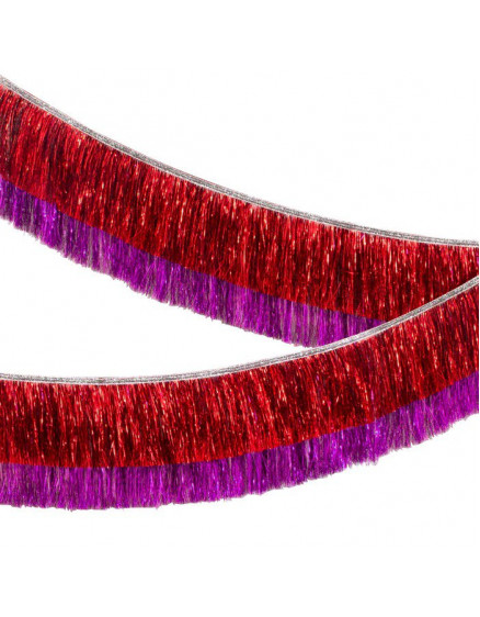 Red & Pink Tinsel Fringe