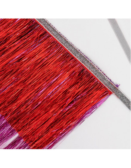 Red & Pink Tinsel Fringe 4