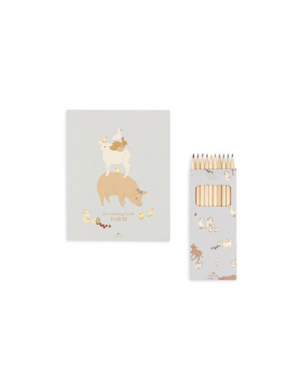 Розмальовка та олівці Farm