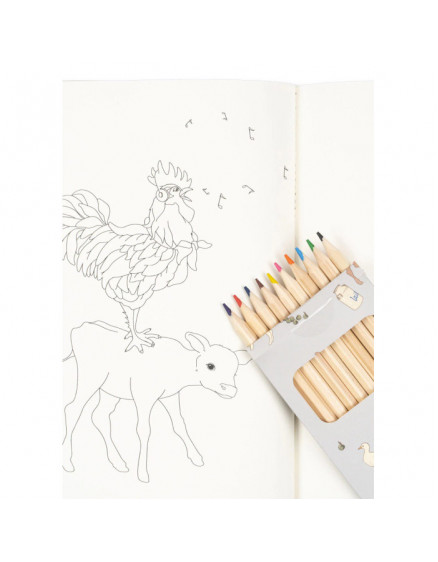 Розмальовка та олівці Farm 3