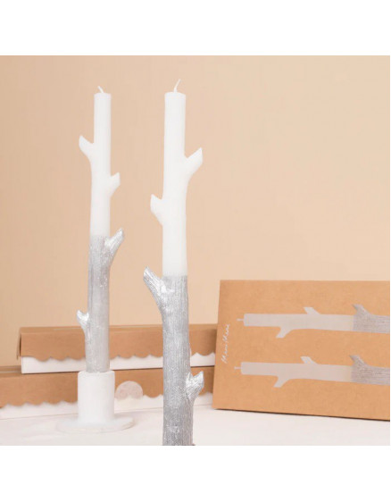Silver Dipper Stick Candles 2