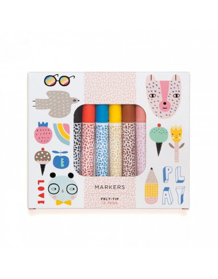 12 x Felt Tip Markers