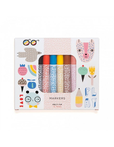 12 x Felt Tip Markers