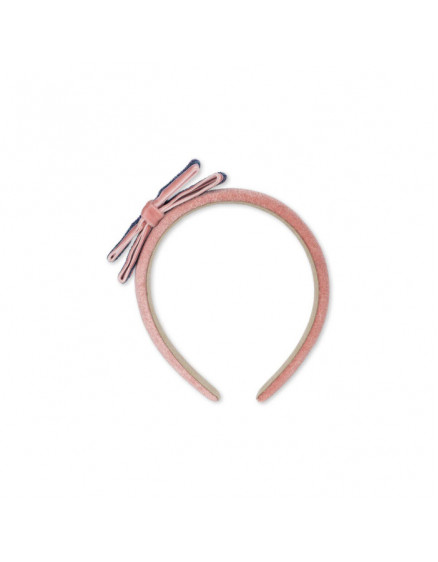 Velvet Bow Hairbraice Pink 2