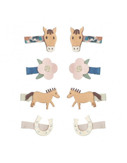 8 x Horse Mini Clips