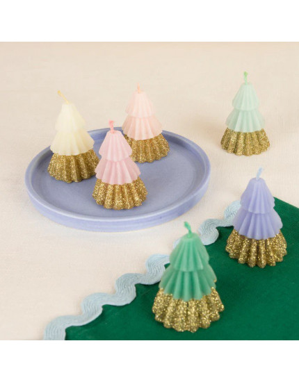 Столові Свічки Rainbow Glitter Trees Один розмір