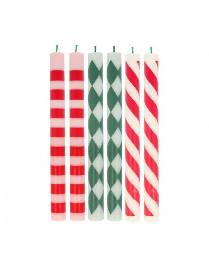 Столові Свічки Festive Stripe Один розмір
