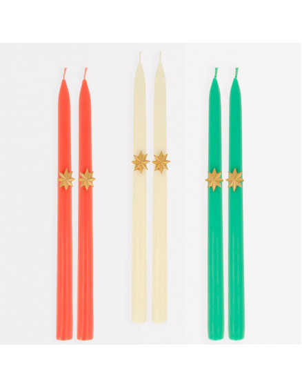 Столові Свічки Mixed Gold Star Taper
