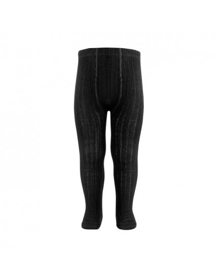 Extrafine merino wool rib tights Black 900
