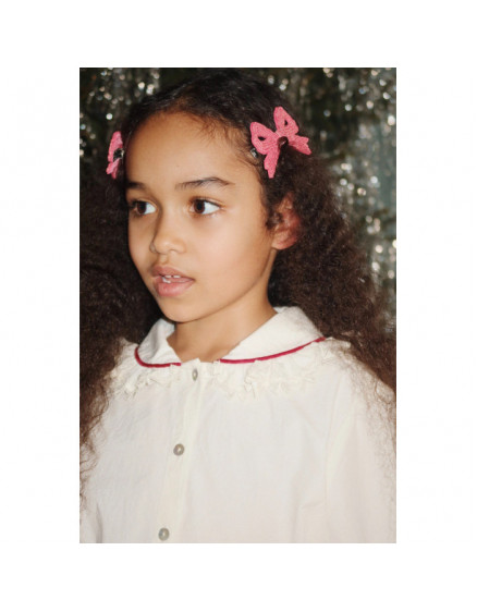 2 x Pack Pearly Bow Hair Clips 5