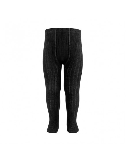 Extrafine merino wool rib tights Black 900