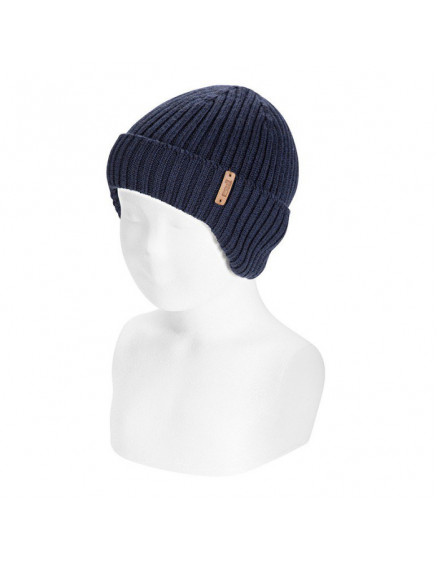 Merino Wool Rib Knit Hat 946