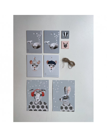 Набір стікерів та листівок Один розмір