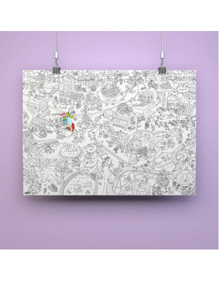 Giant colouring poster Animal City 2