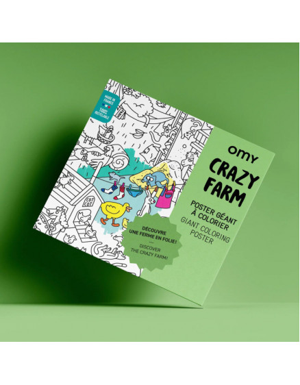 Giant colouring poster Crazy Farm