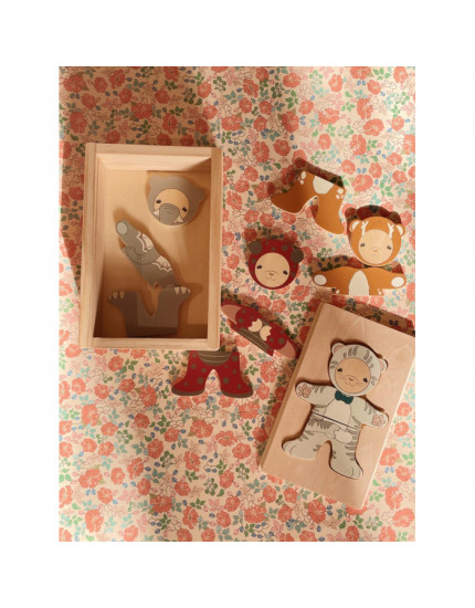 Іграшка-пазл Wooden Teddy Dress Up