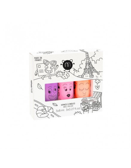 3 x Set of nail polishes Dolly Flamingo