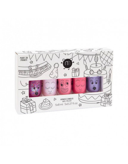 5 x Nail polishes set Party