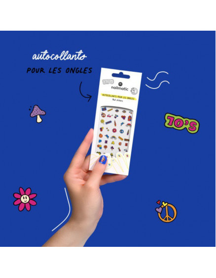 72 stickers for kids - Seventies nails